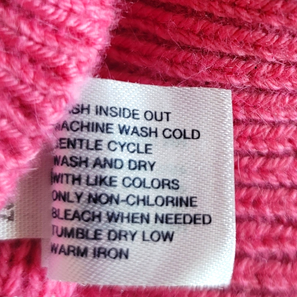 GAP Pink Cable Knit Sweater, Size S - Picture 8 of 9
